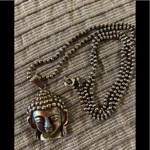 Sterling silver chain and Buddha pendant